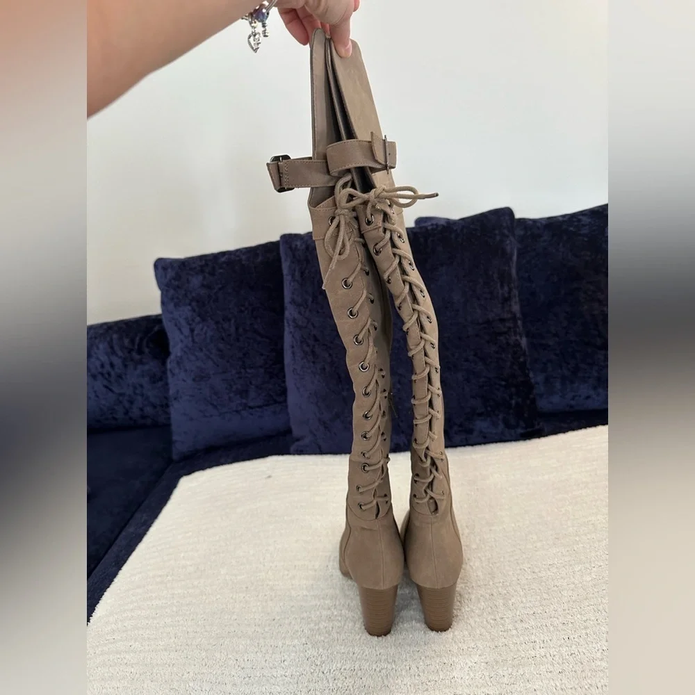 Jasmine Brown Over-the-Knee Boots